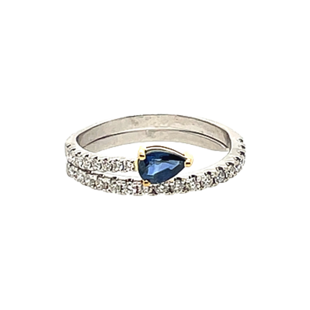 0.60ct Sapphire and Diamond Ring - SKU 43867