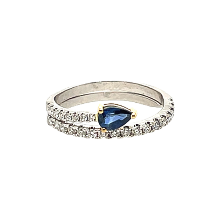 0.60ct Sapphire and Diamond Ring - SKU 43867