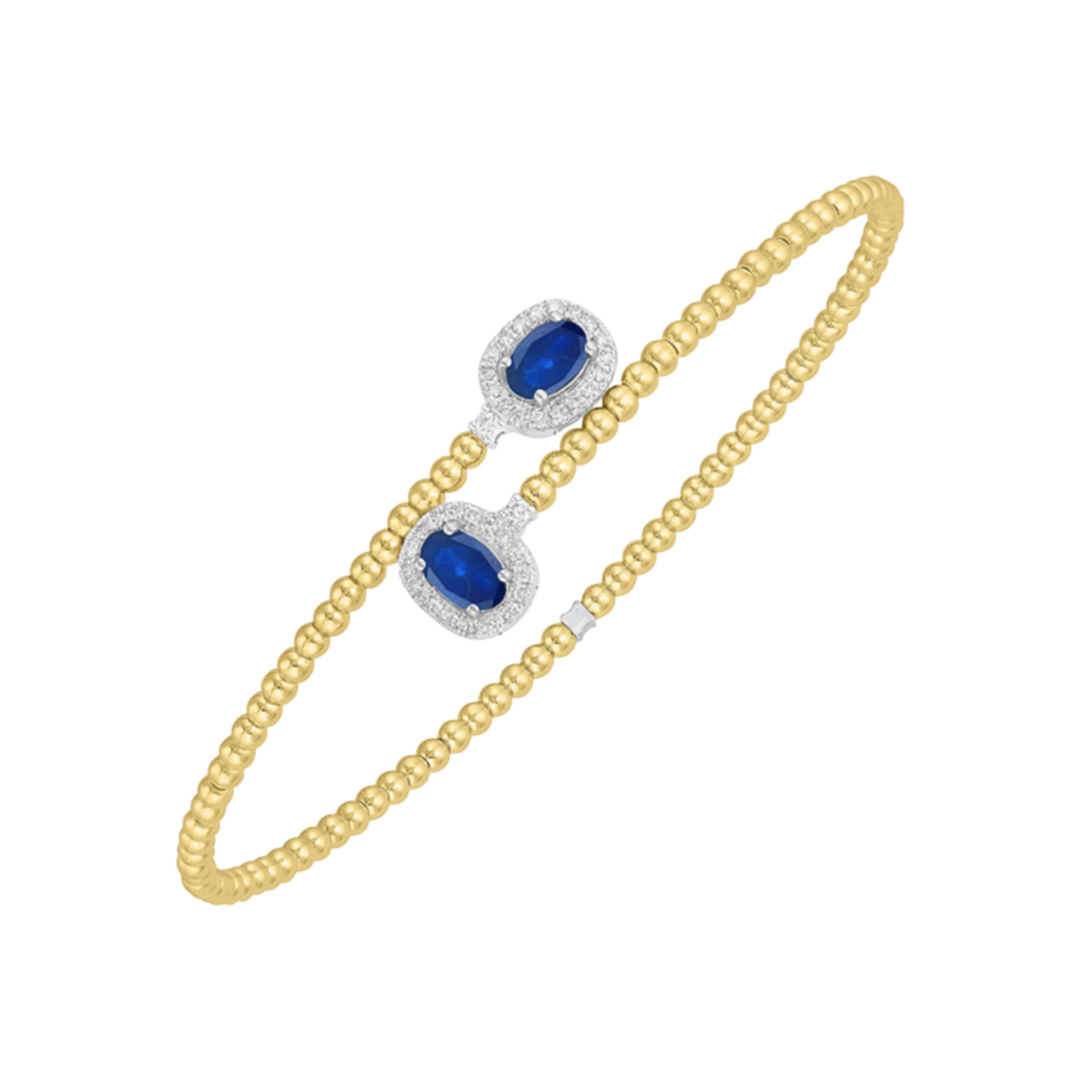 1.2ct Sapphire and Diamond Bangle - SKU 46357