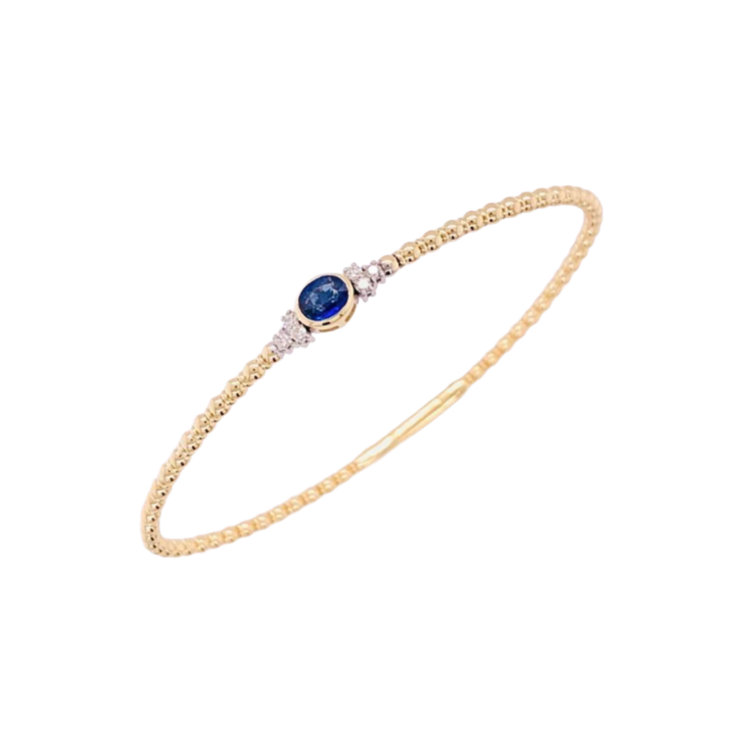 0.50ct Sapphire and Diamond Bangle - SKU 46361