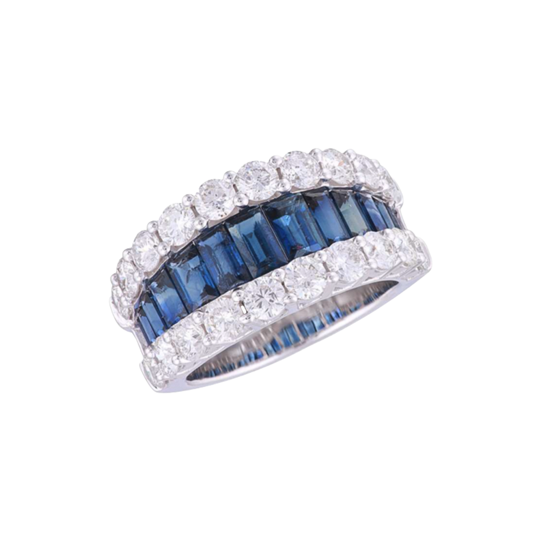 4.25ct Sapphire and Diamond Ring - SKU 47142