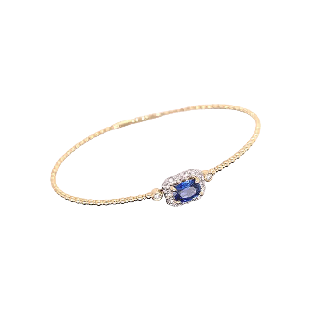 1.25ct Sapphire and Diamond Bangle - SKU 48196