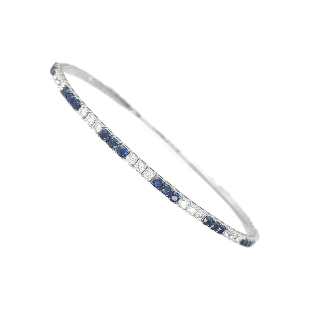 1.3ct Sapphire and Diamond Bangle - SKU 49160