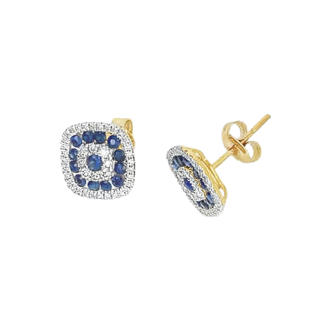 0.80ct Sapphire and Diamond Earrings - SKU 49314