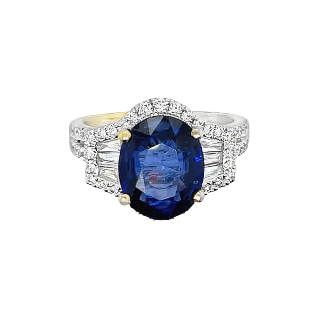 3.64ct Sapphire and Diamond Ring - SKU 50455