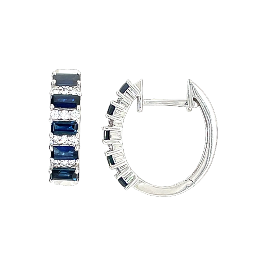 1.5ct Sapphire and Diamond Earrings - SKU 51473