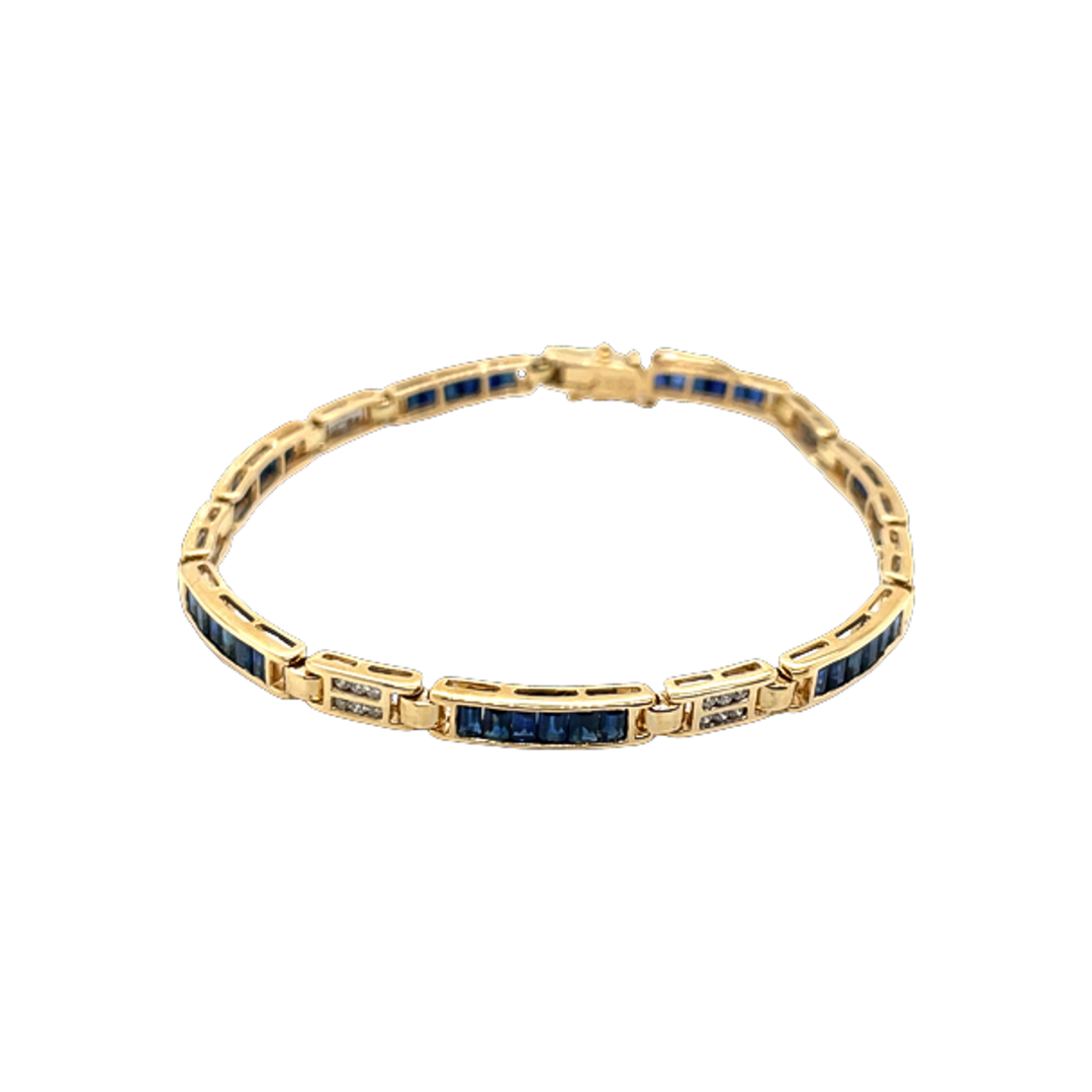 5ct Sapphire and Diamond Bracelet - SKU 51474