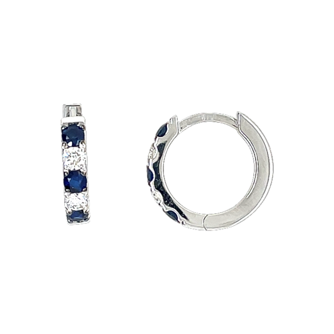 0.55ct Sapphire and Diamond Earrings - SKU 51930