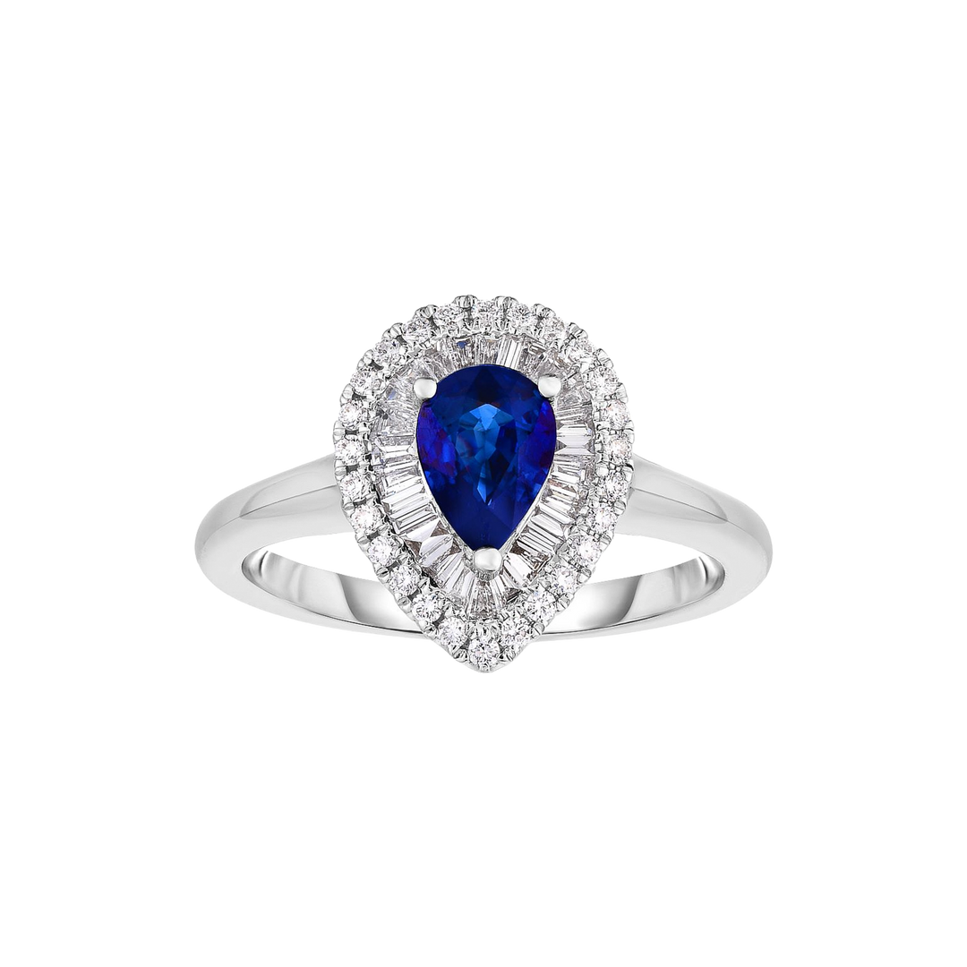 0.80ct Sapphire and Diamond Ring - SKU 52017