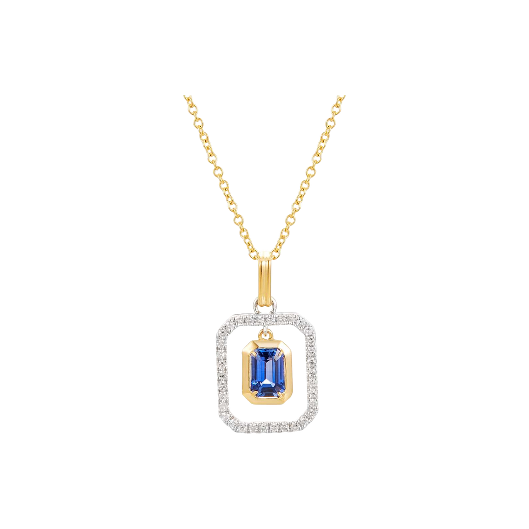 0.60ct Sapphire and Diamond Pendant - SKU 52094