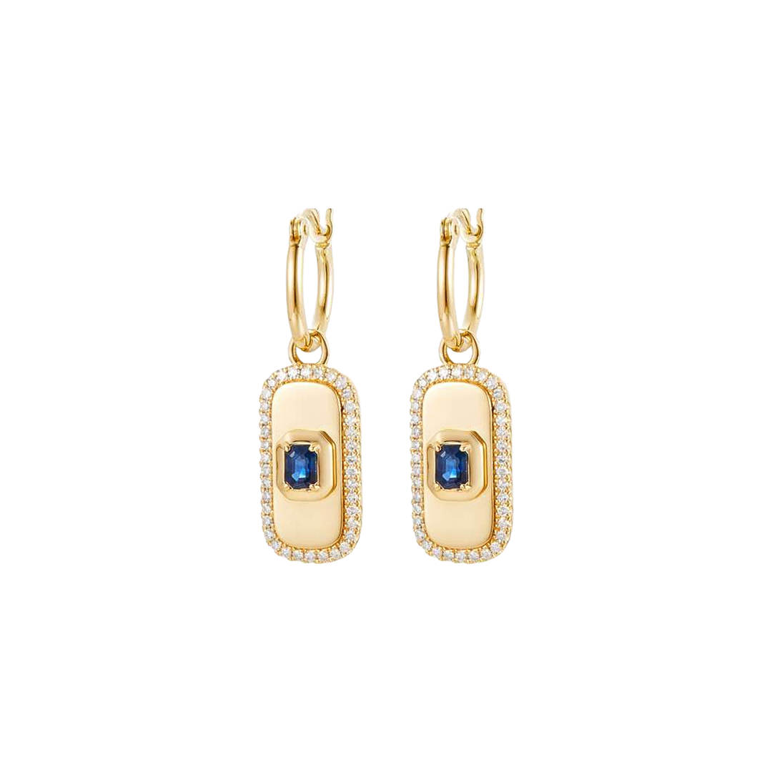 0.55ct Sapphire and Diamond Earrings - SKU 52146