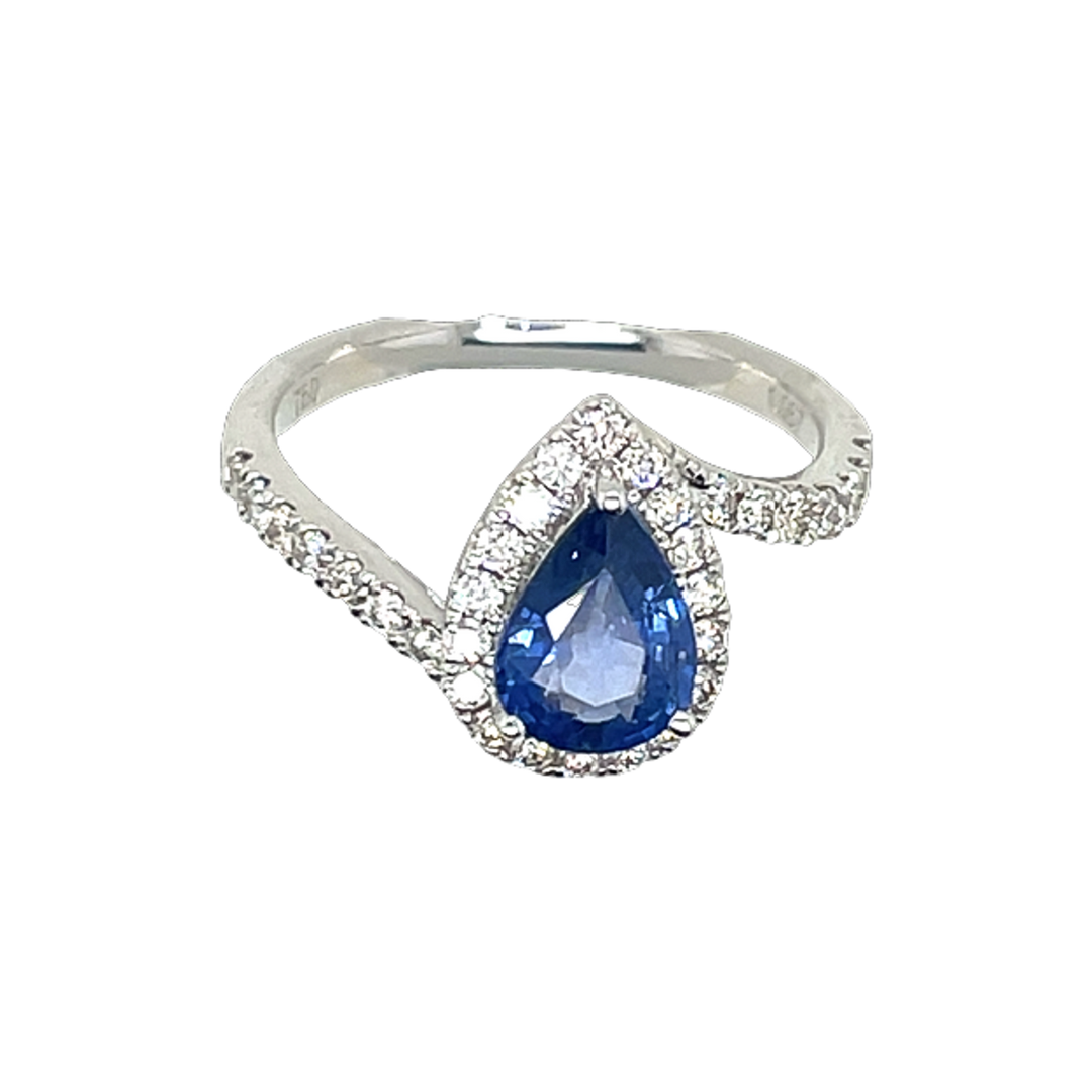 1.2ct Sapphire and Diamond Ring - SKU 52788