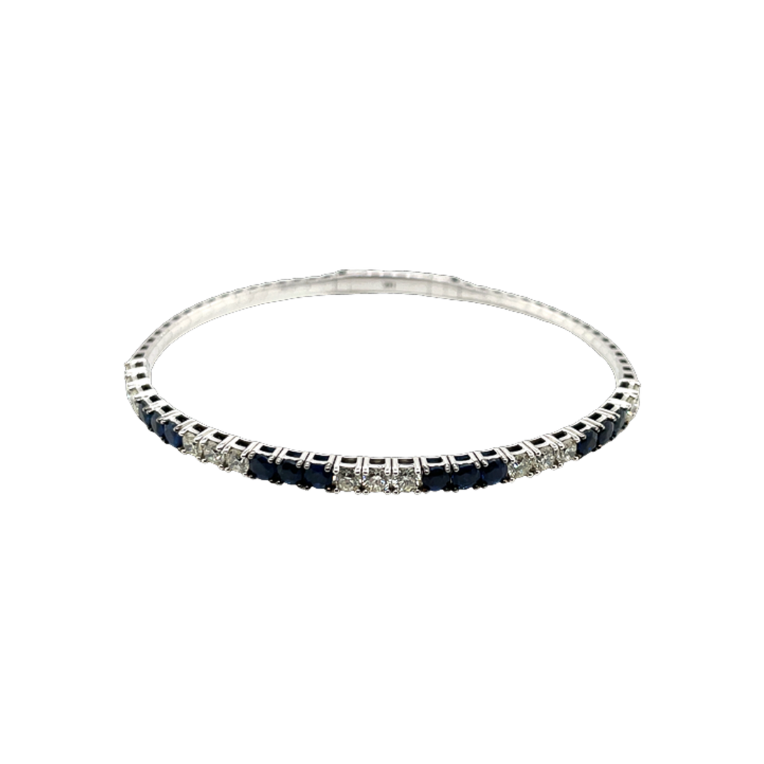1.75ct Sapphire and Diamond Bangle - SKU 53666