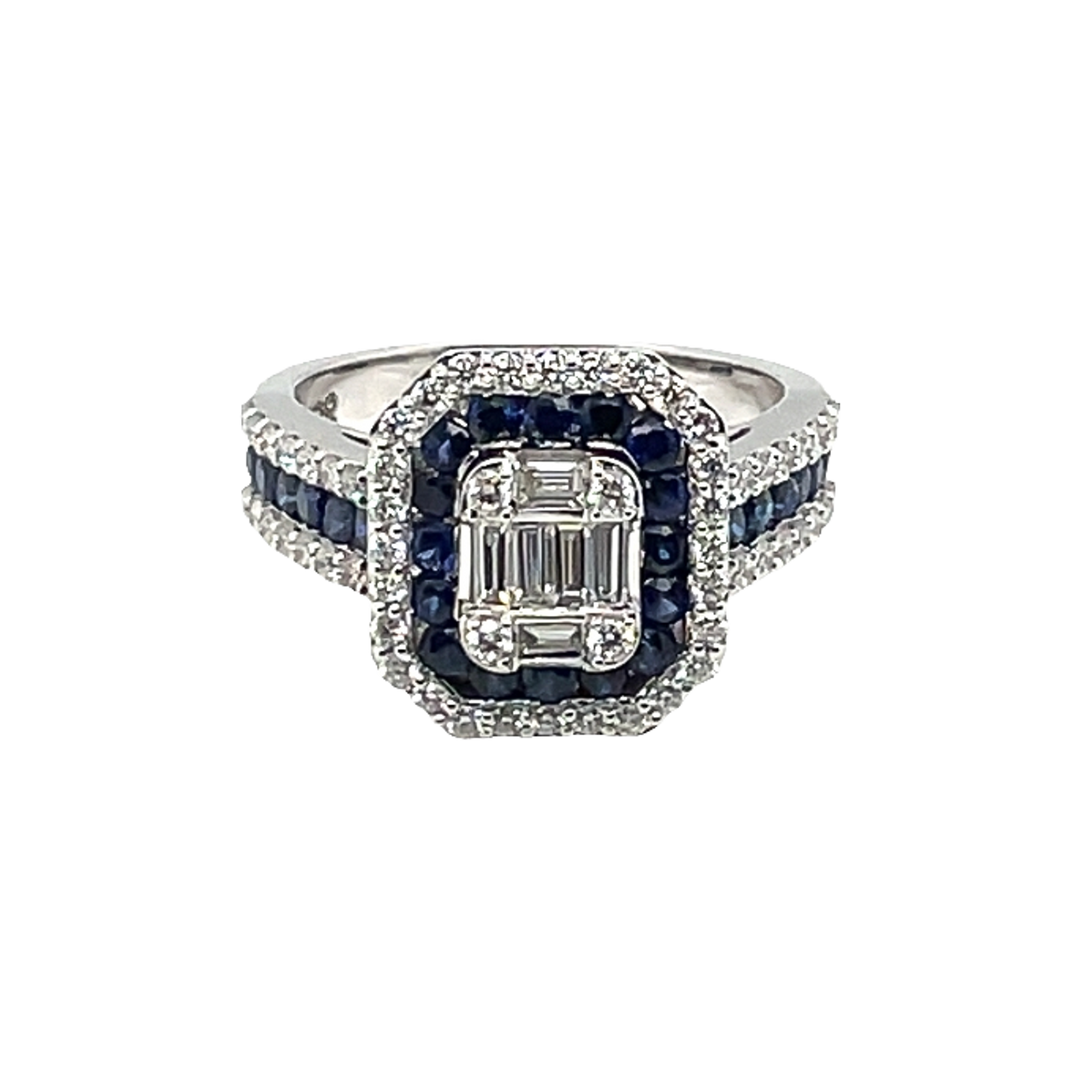 0.95ct Sapphire and Diamond Ring - SKU 53874