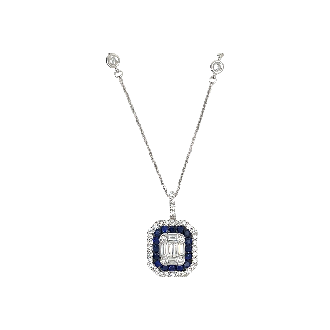0.55ct Sapphire and Diamond Necklace - SKU 53882