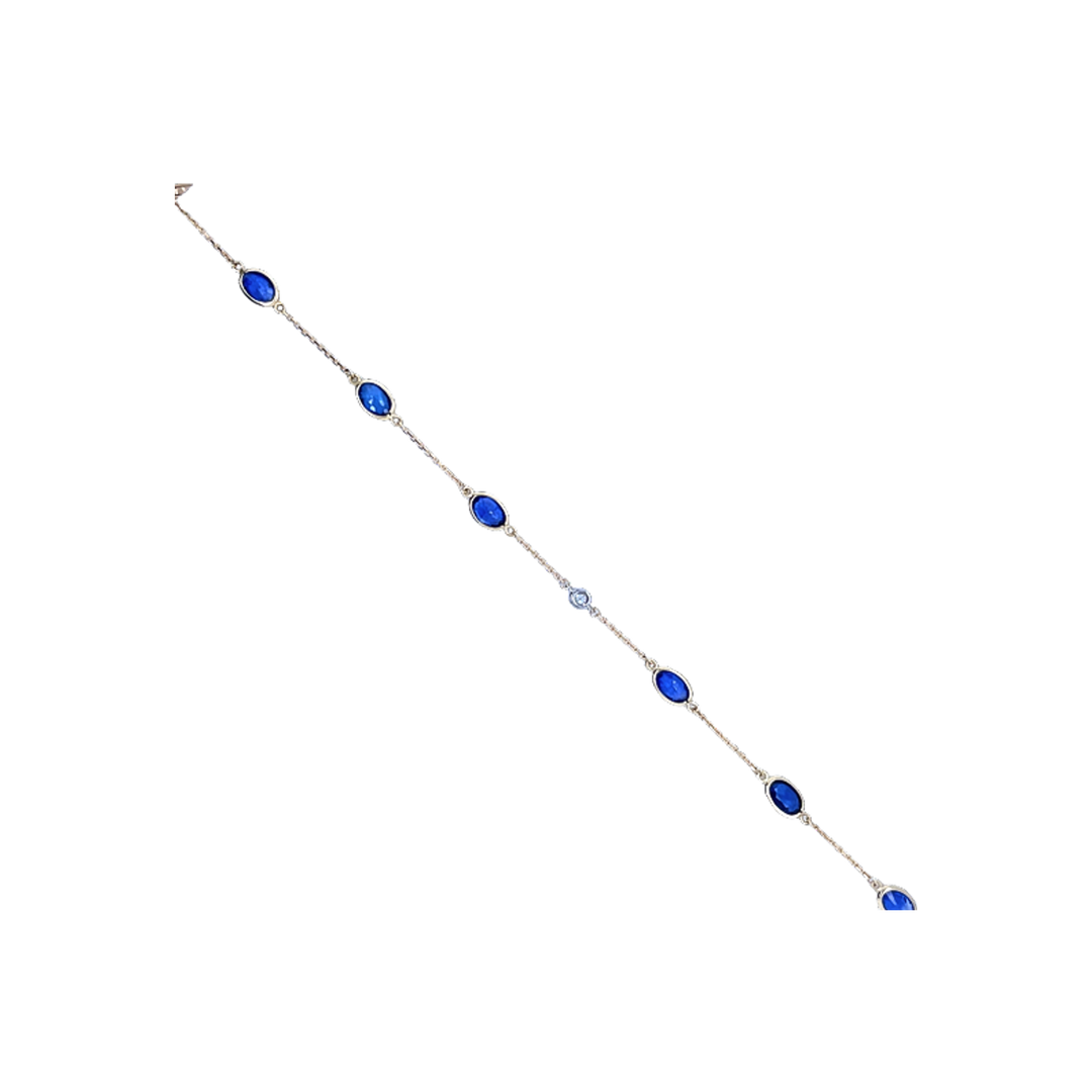3.1ct Sapphire and Diamond Bracelet - SKU 54851