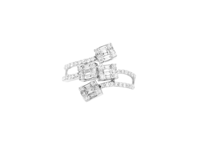 Diamond Baguette Cluster Wrap Ring