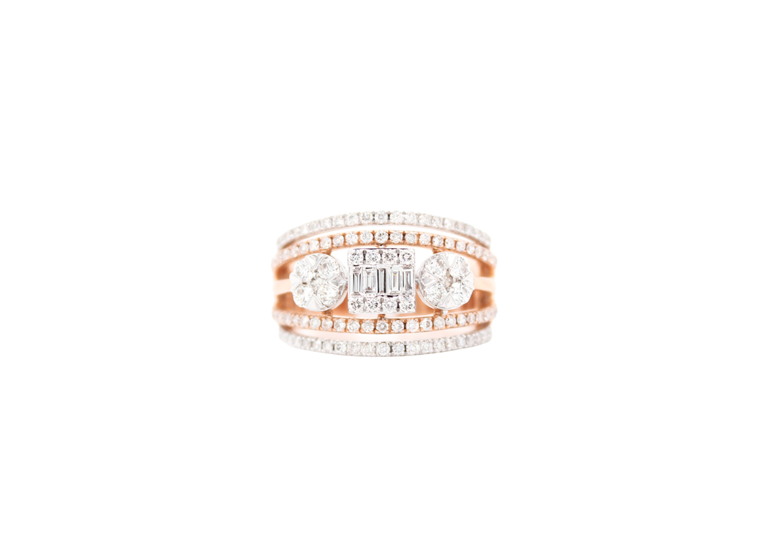 Diamond Cluster Illusion Ring