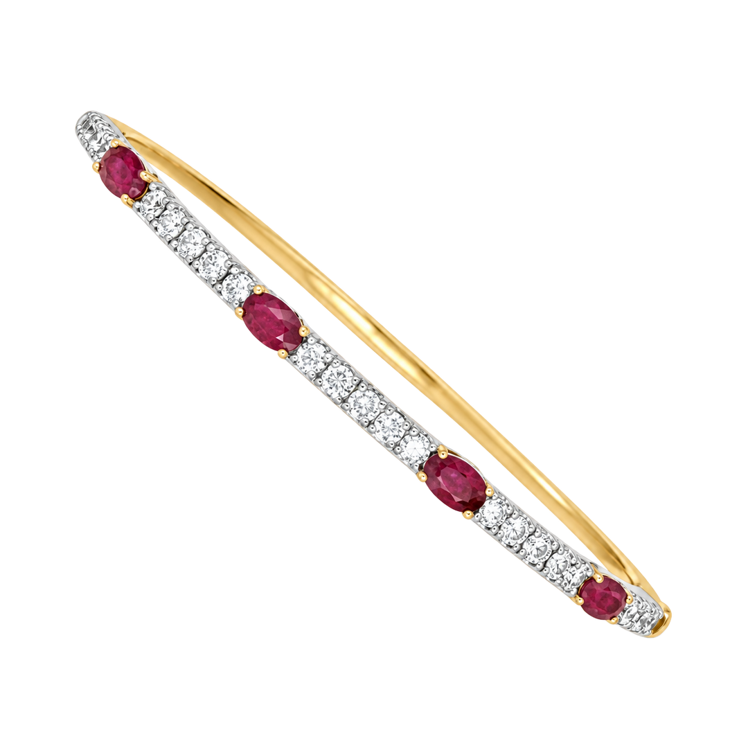 1.50ct Ruby and Diamond Bangle - SKU 49950