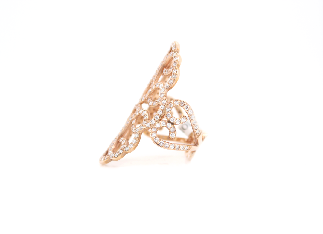 Intricate Swirl Diamond Cocktail Ring