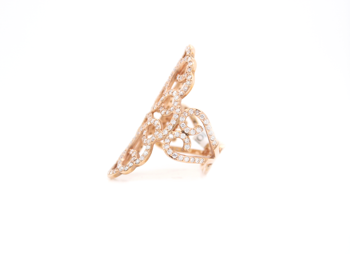 Intricate Swirl Diamond Cocktail Ring