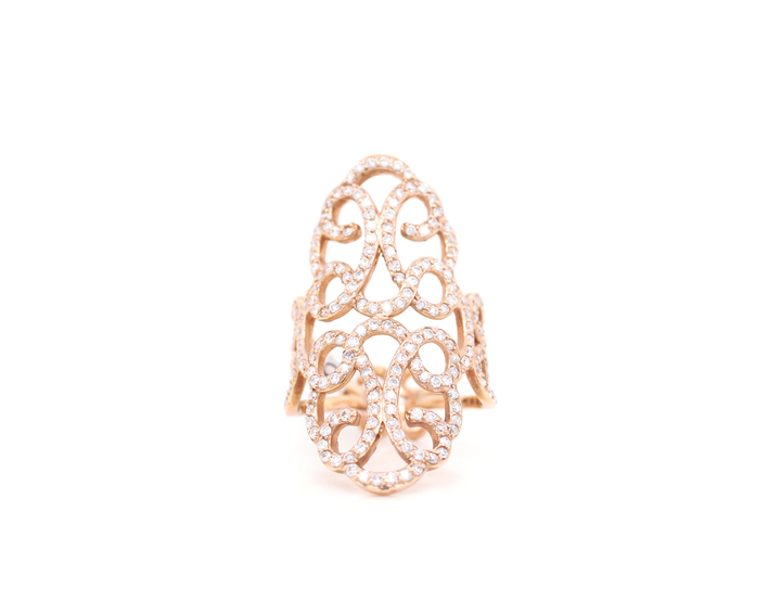 Intricate Swirl Diamond Cocktail Ring