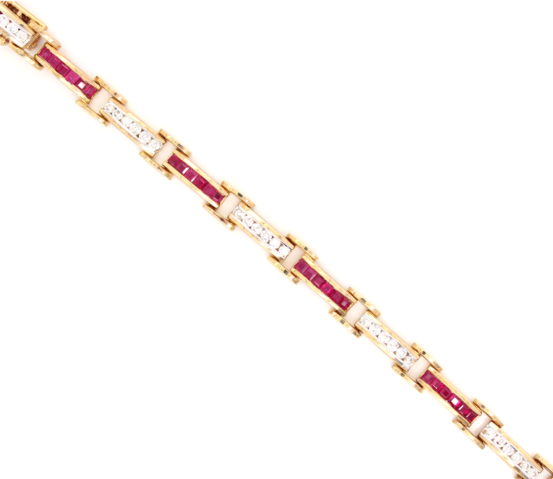 3ct Ruby and Diamond Bracelet