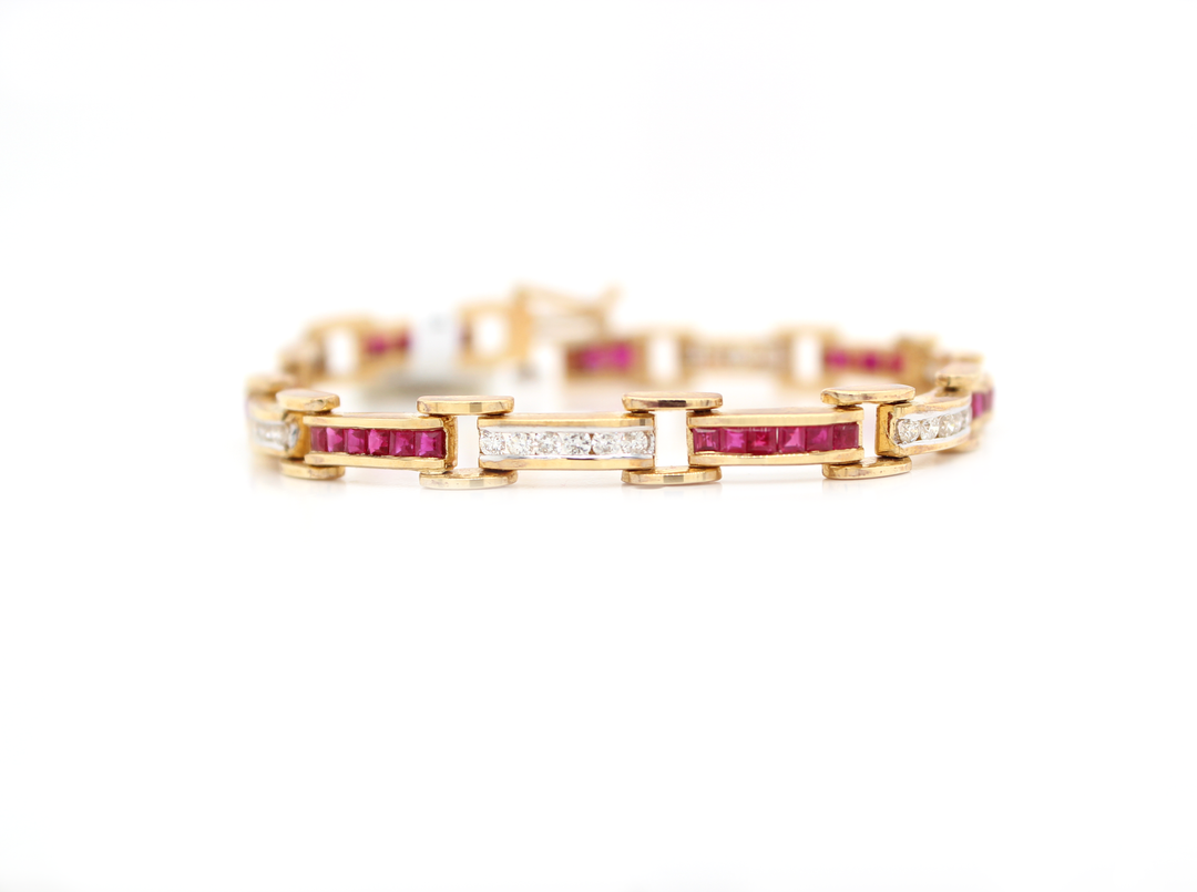 3ct Ruby and Diamond Bracelet