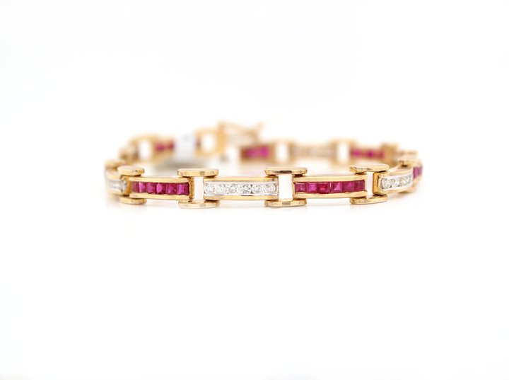 3ct Ruby and Diamond Bracelet