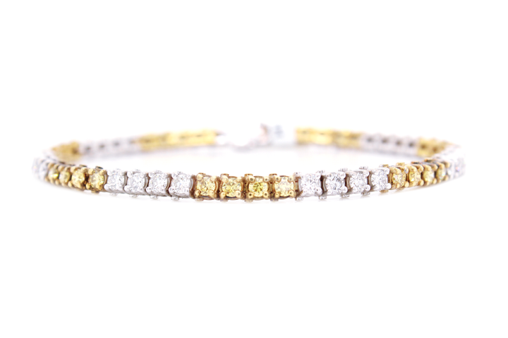 4ct Yellow Canary Diamond Tennis Bracelet