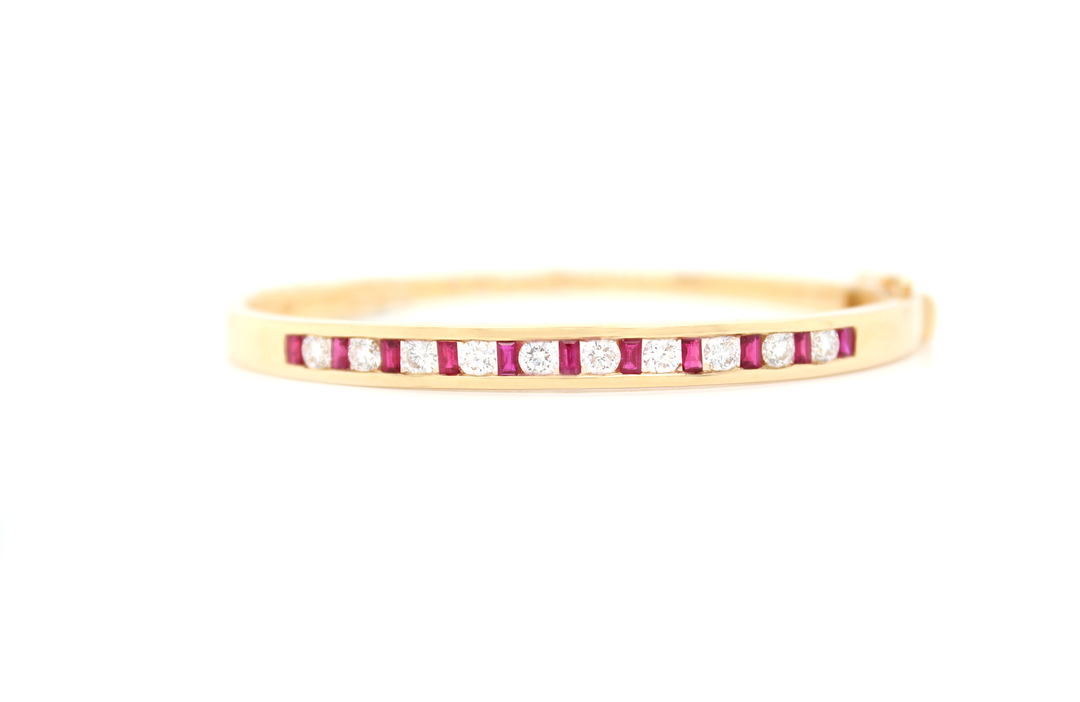 1ct Ruby and Diamond Bangle