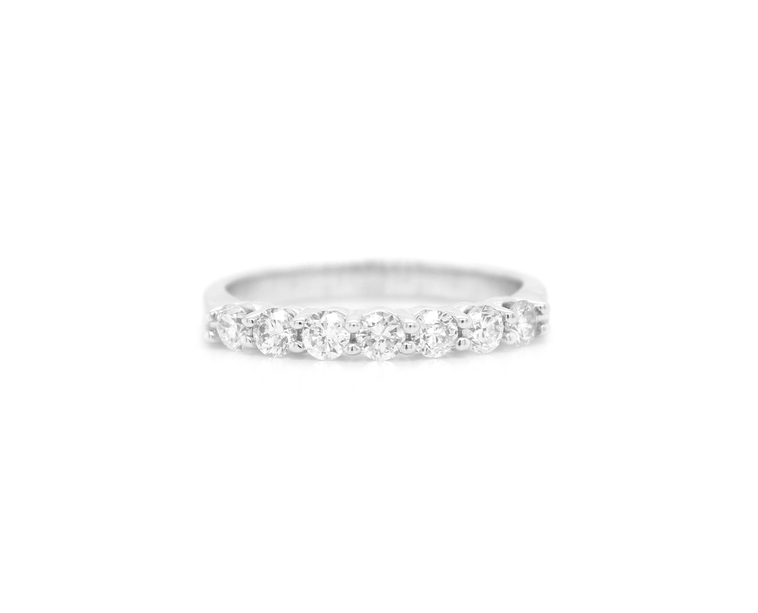7 Stone Round Diamond Eternity Band