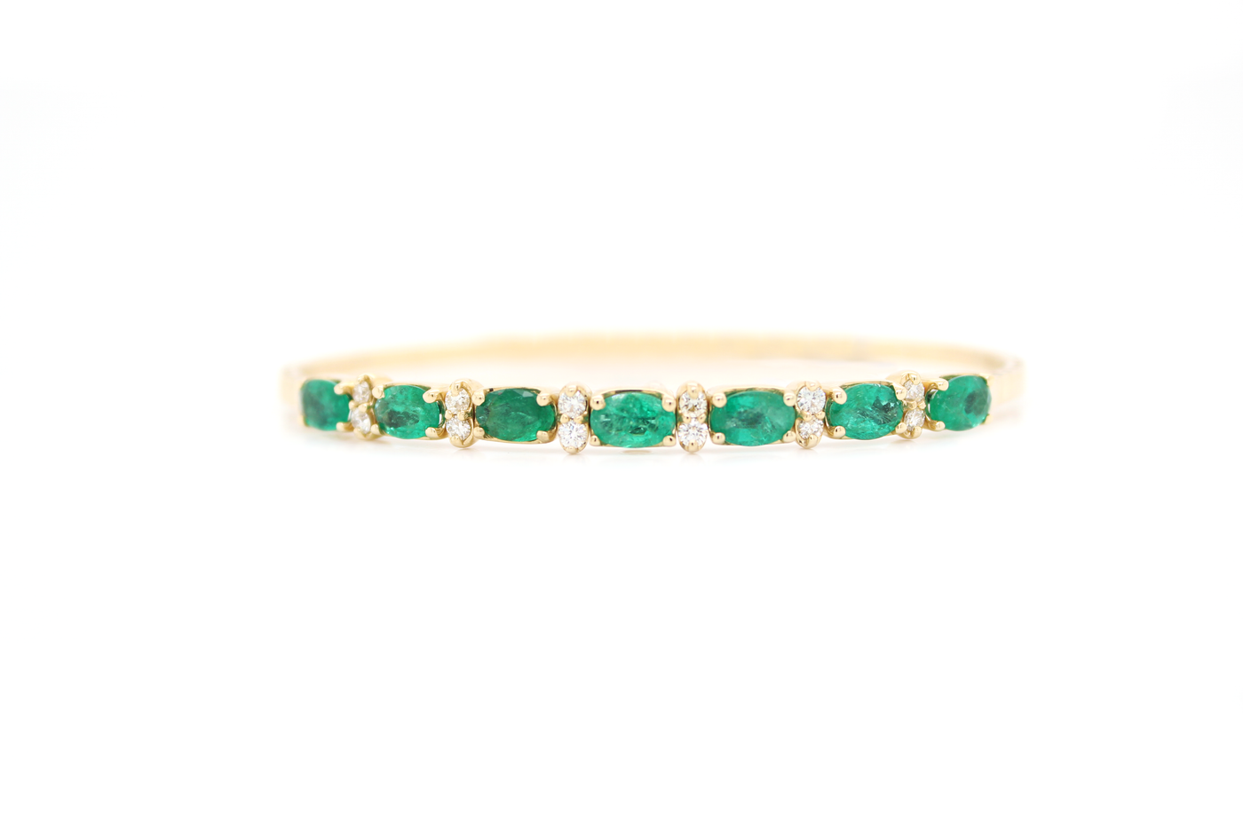 Oval Emerald and Diamond Tennis Bracelet