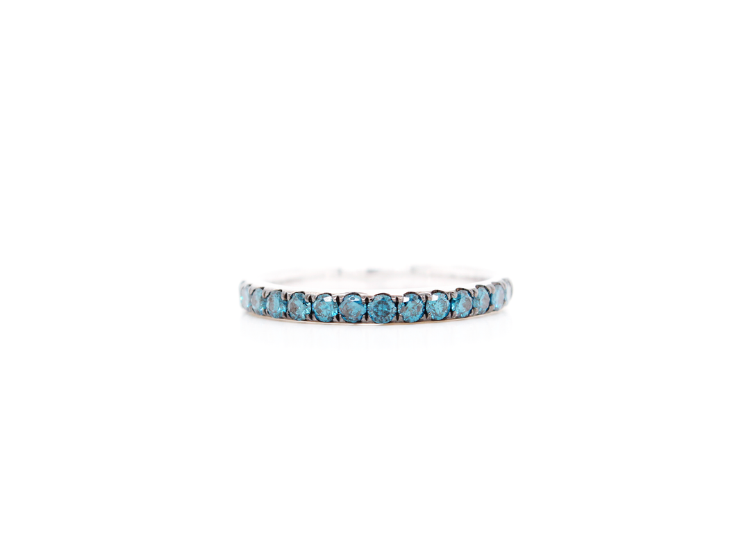 Blue Diamond Eternity Band