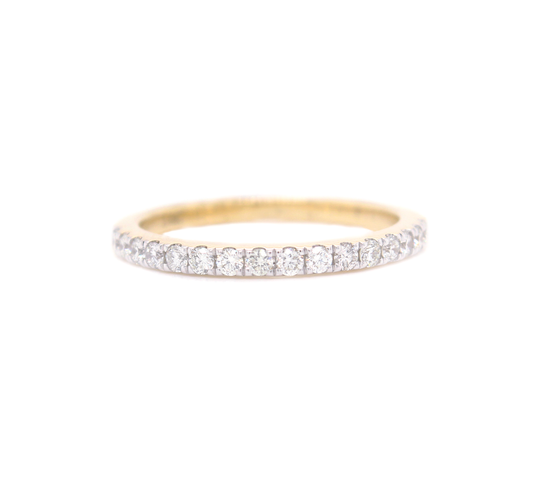 Round Diamond Micro Pavé Half Eternity Band