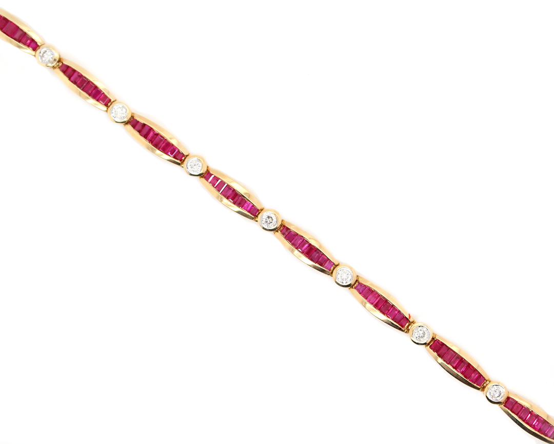 5.75ct Ruby and Diamond Bracelet