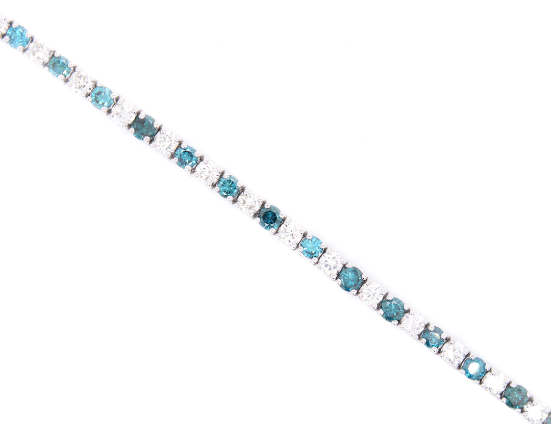 Blue Diamond Eternity Tennis Bracelet