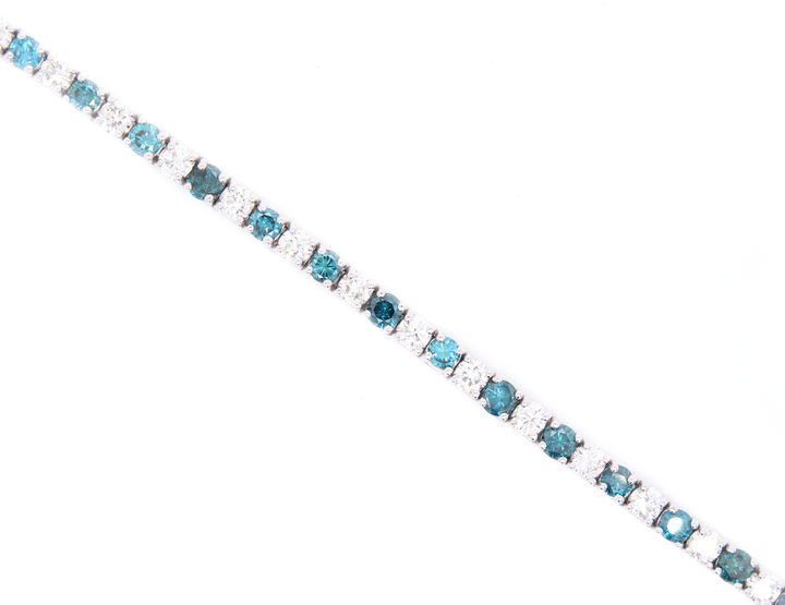 Blue Diamond Eternity Tennis Bracelet