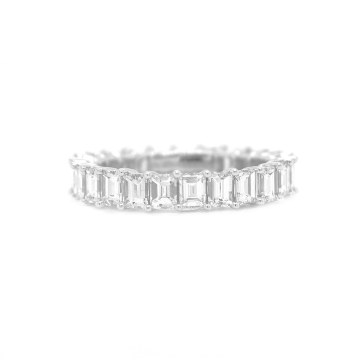 Mini Emerald Cut Diamond Eternity Band