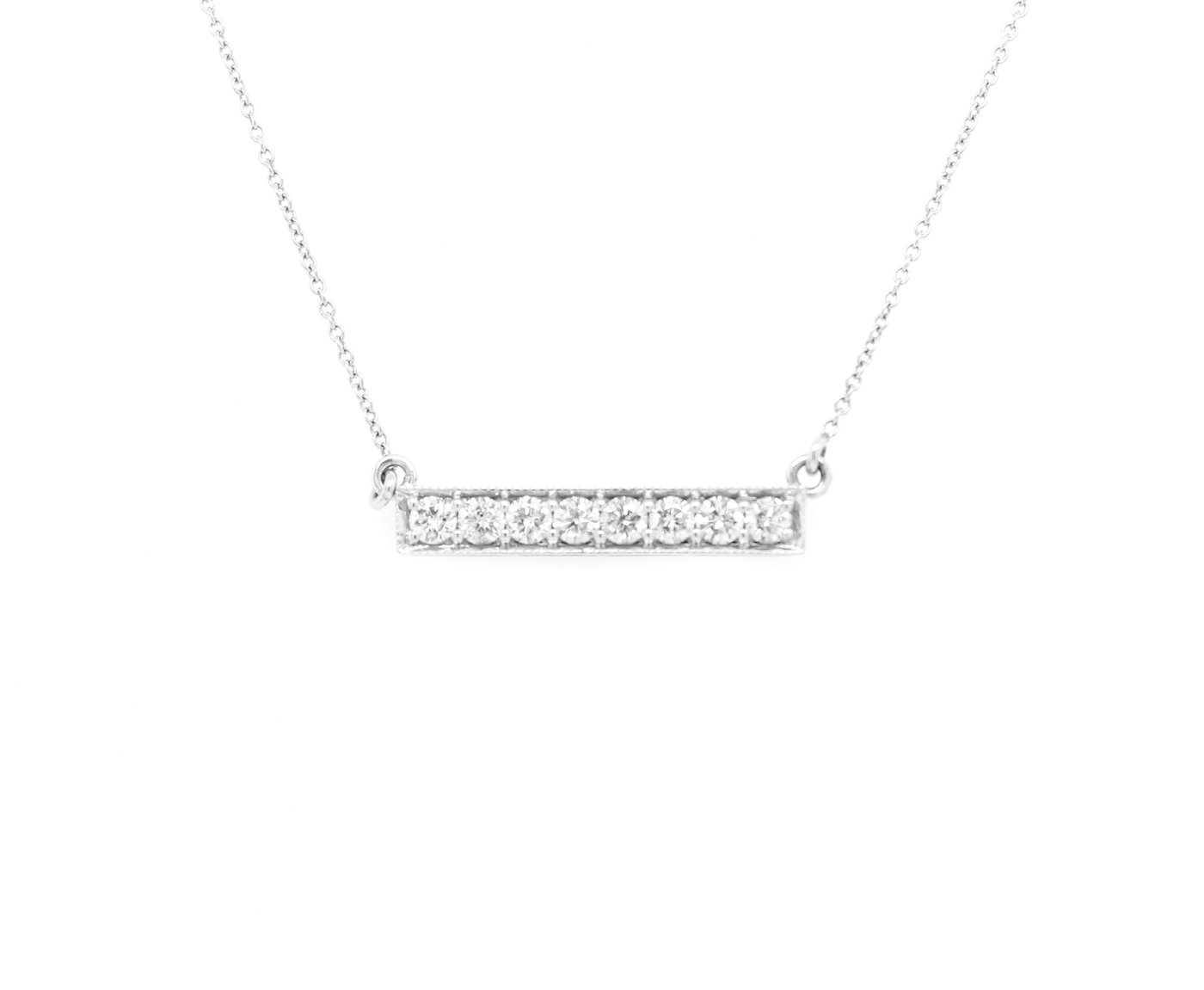 .90ct Diamond Bar Necklace