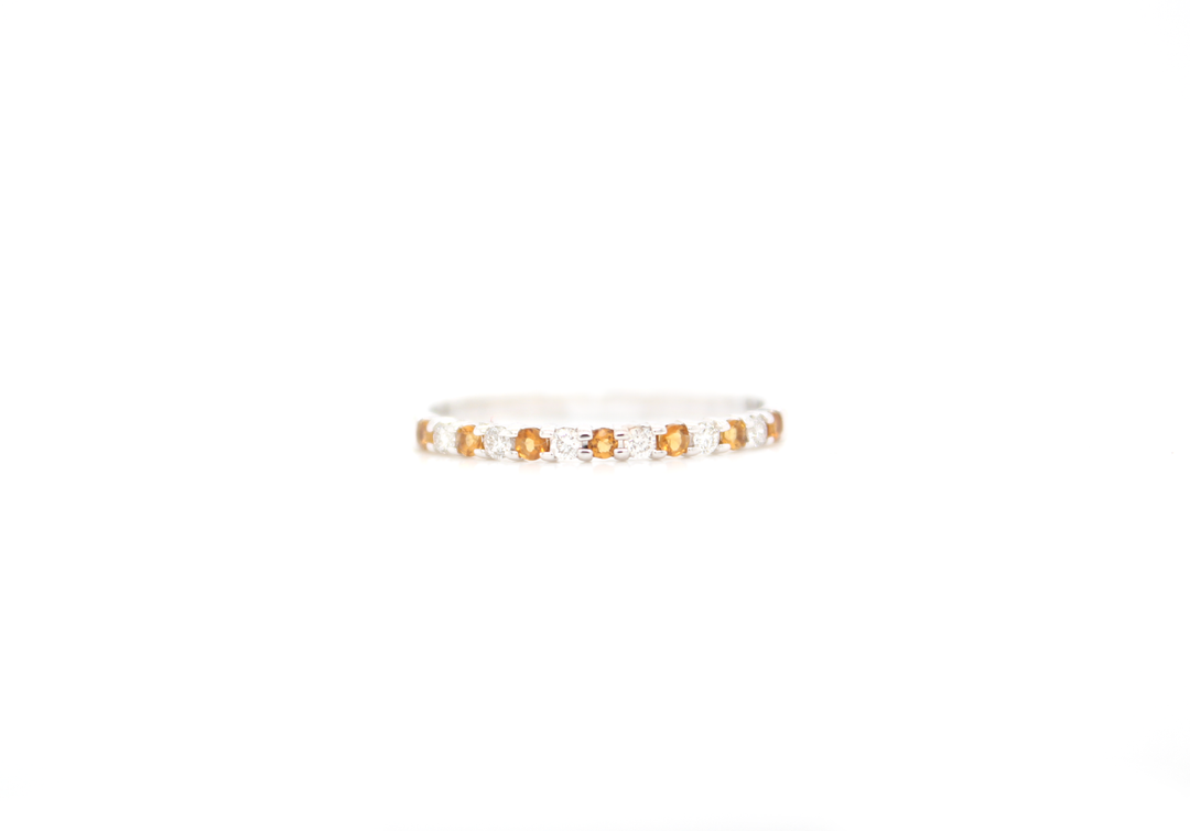 Citrine and Diamond Ring