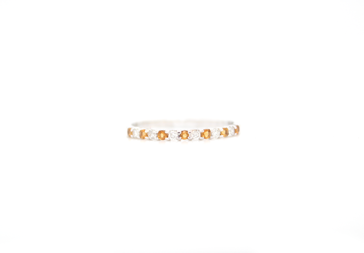 Citrine and Diamond Ring