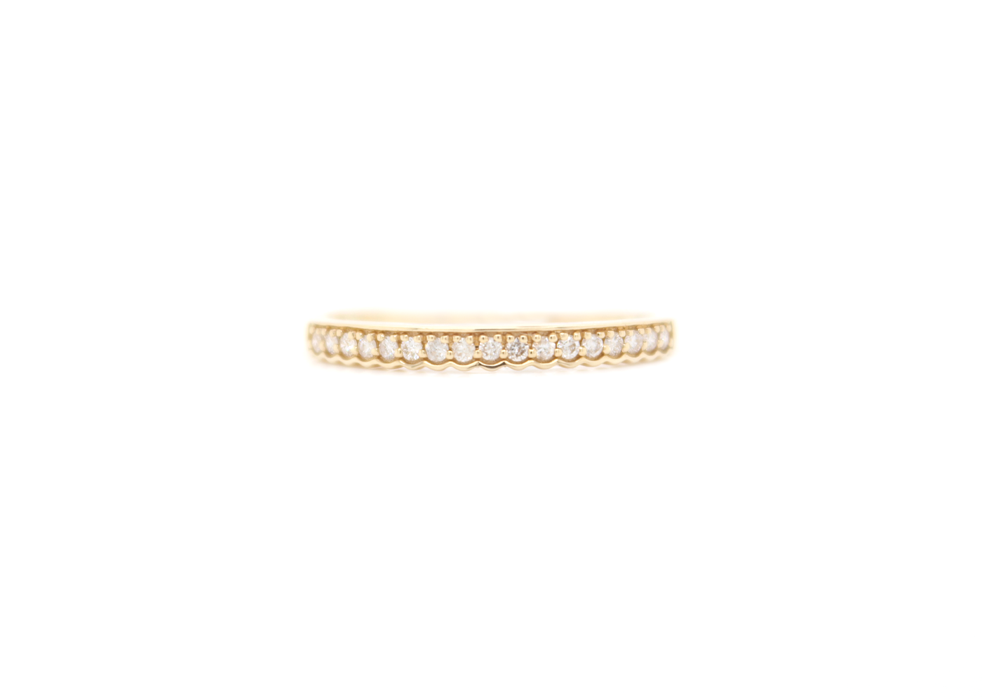 Wavy Diamond Stackable Ring