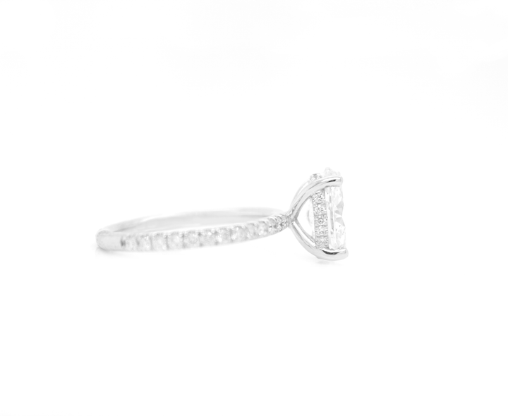 Oval Hidden Halo Engagement Ring