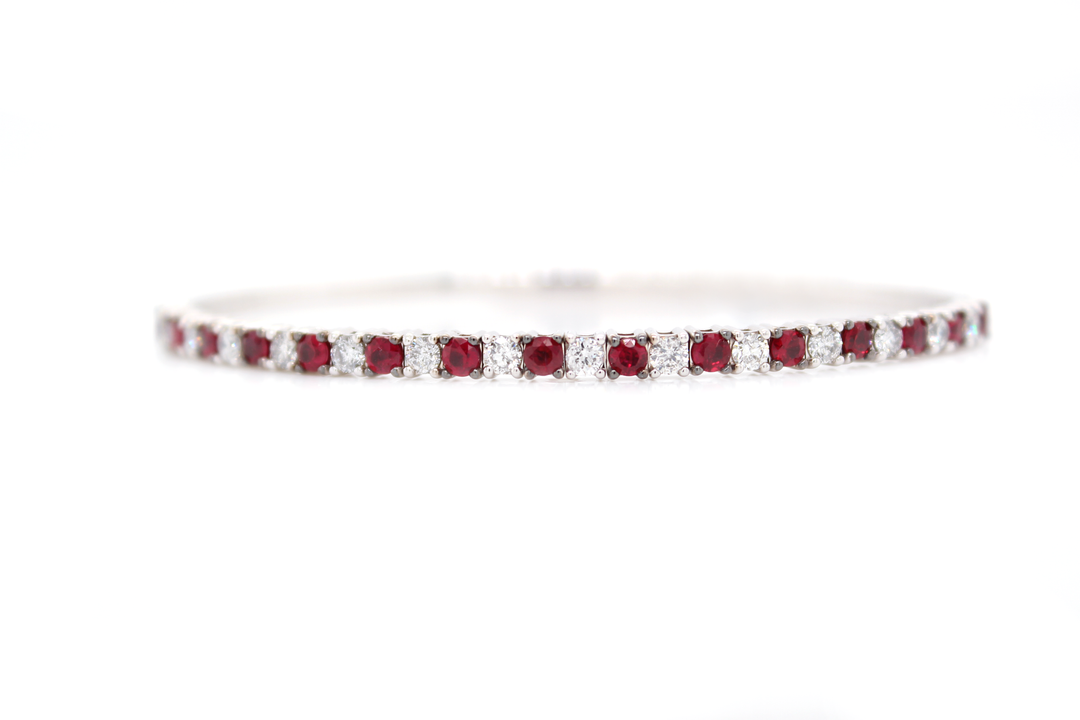 1.50ct Ruby and Diamond Flexible Bangle