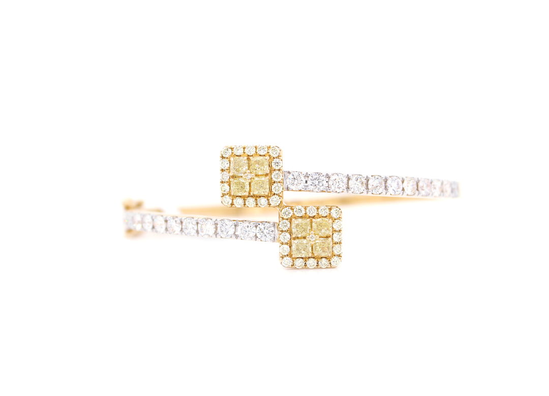 5.50ct Fancy Yellow Diamond Bypass Bangle