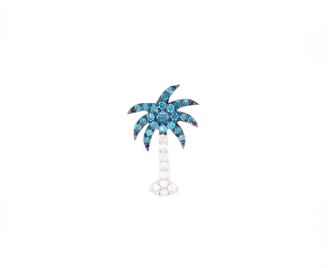 Blue Diamond Palm Tree Pendant