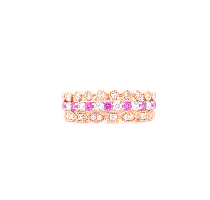 Patterned Diamond Ring